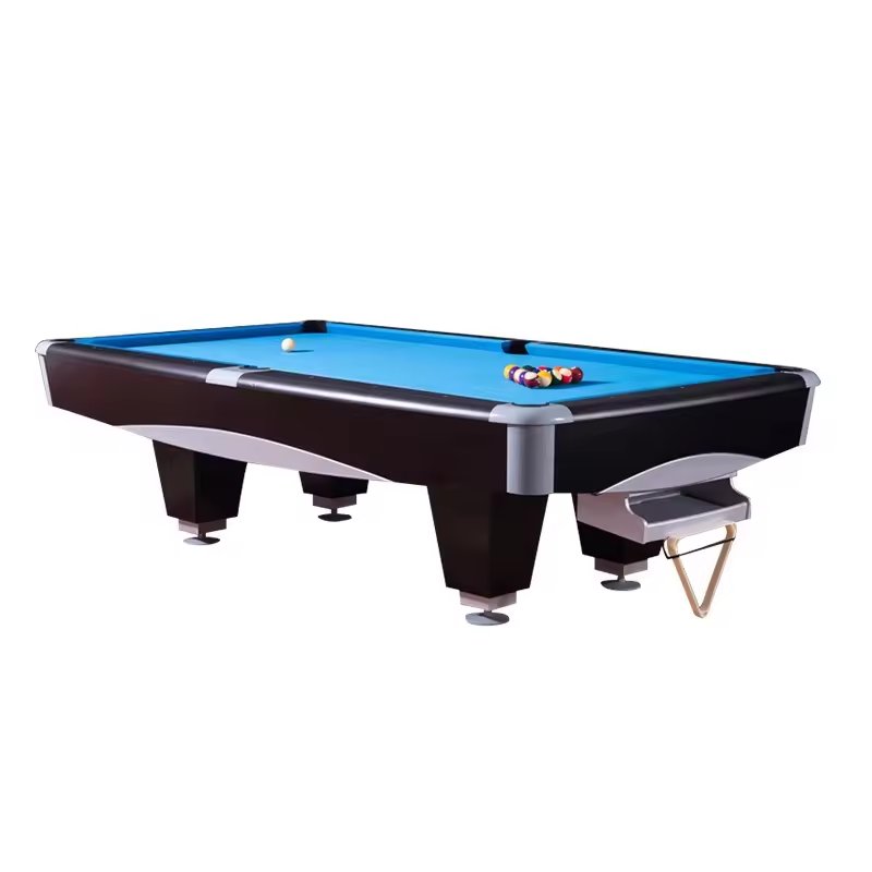 Modern luxury custom design high quality American nine ball pool table solid wood legs and oak railings net pockets