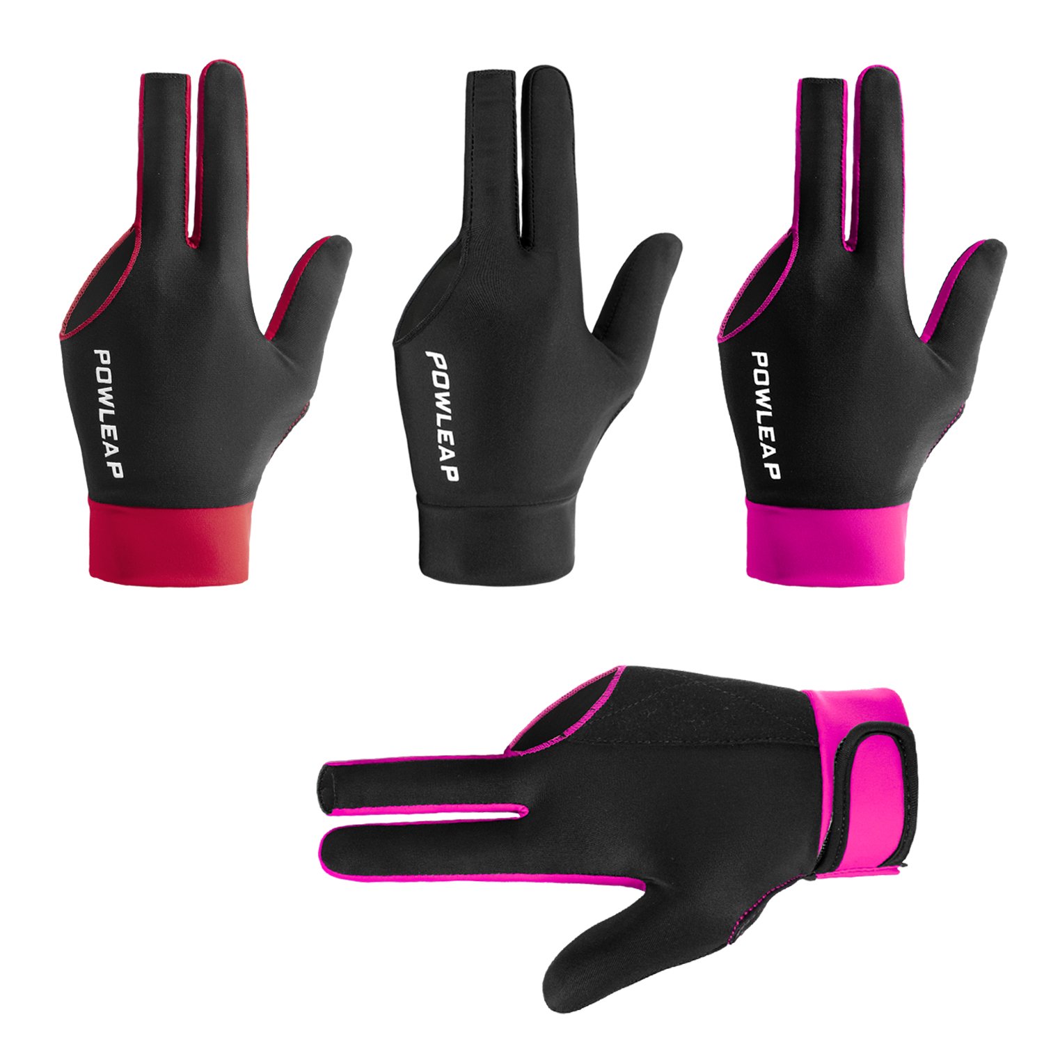 Billiards Gloves Fits Left And Right Hand Custom Logo 3 Finger Anti Skid Pool Snooker Cue Gloves Factory