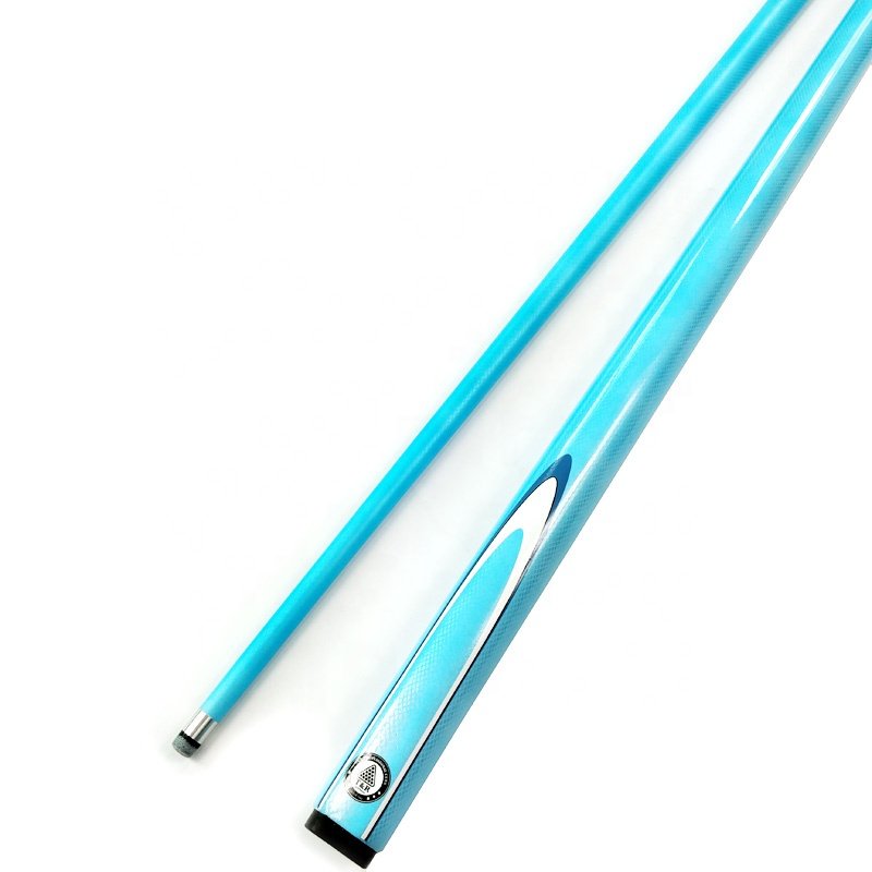 xmlivet latest carbon fibre snooker cue sticks in 9.5mm blue color Pool cues 1/2 split Billiards cue accessories wholesale