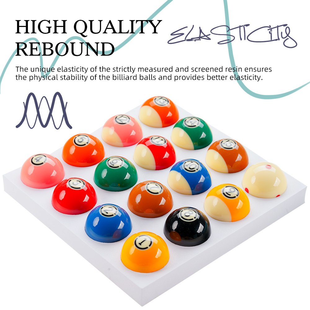 KONLLEN Billiards Ball 16-Ball Snooker & Billiard Set Resin Cue Ball Billiards Accessories