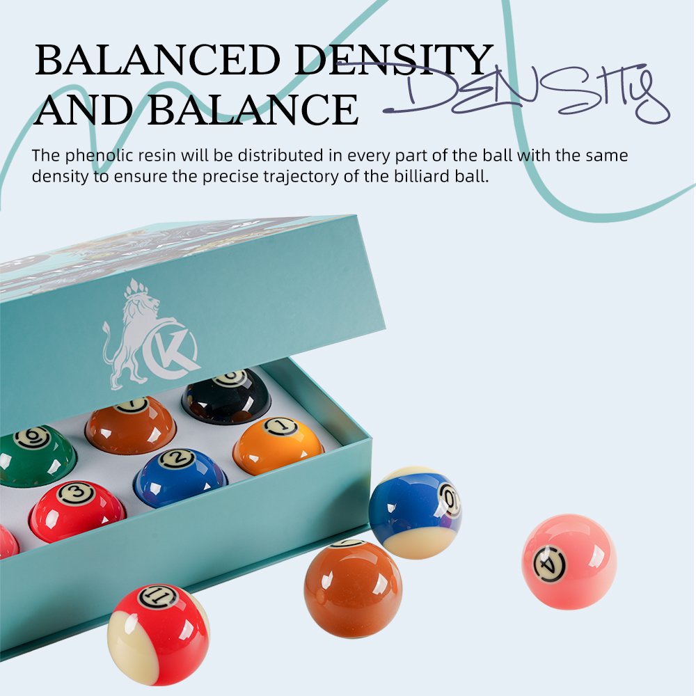 KONLLEN Billiards Ball 16-Ball Snooker & Billiard Set Resin Cue Ball Billiards Accessories