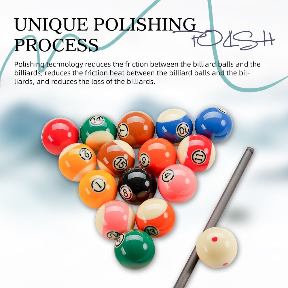 KONLLEN Billiards Ball 16-Ball Snooker & Billiard Set Resin Cue Ball Billiards Accessories