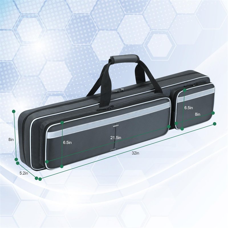 Pool Cue Case Pool Cue Carrying Case Soft Padded Billiard Stick Bag Pool Stick Case With Shoulder Straps And Handle