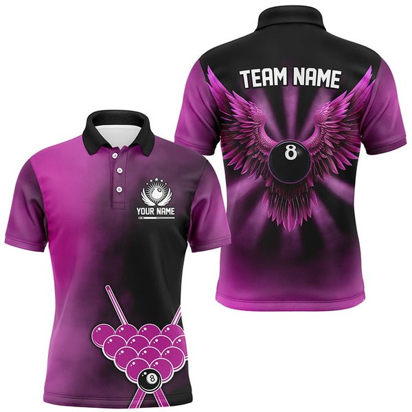 High Quality Custom Logo Wholesale Print Sport Billiard Jersey 100% Polyester Sublimation Polo Shirts For Men