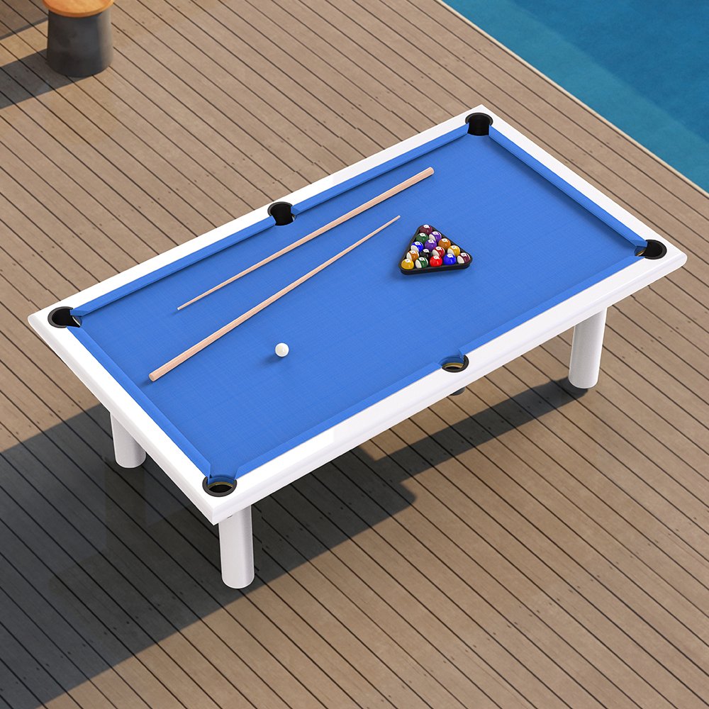 2024 Design Waterproof 8ft Aluminum Frame Outdoor Snooker & Billiard Pool Table - Professional Grade with 3 Pcs Slate