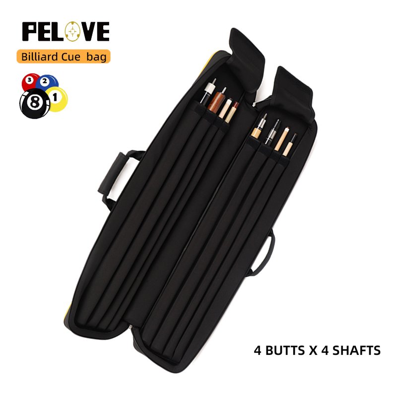 4x4 Pool Cue Case for Snooker Customizable Billiard Carrying Case with Logo Holds 4 Butts and 4 Shafts