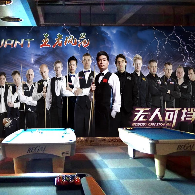 3D creative billiard room decoration background wallpaper billiard hall decoration mural snooker entertainment hall