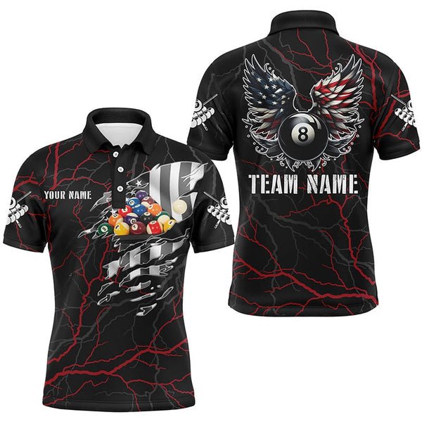 The New Listing Quick Dry Sublimation Cue Club Polo Tshirt Design Your Own fashion Billiard polo Shirt