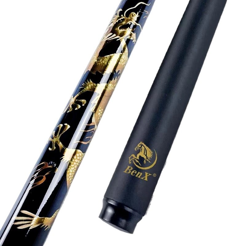 Zhuoying Carbon Fiber Pool Cue Chinese Dragon Decal 9.5mm and 13mm Pointed Punch Cue Professional Pool Cue
