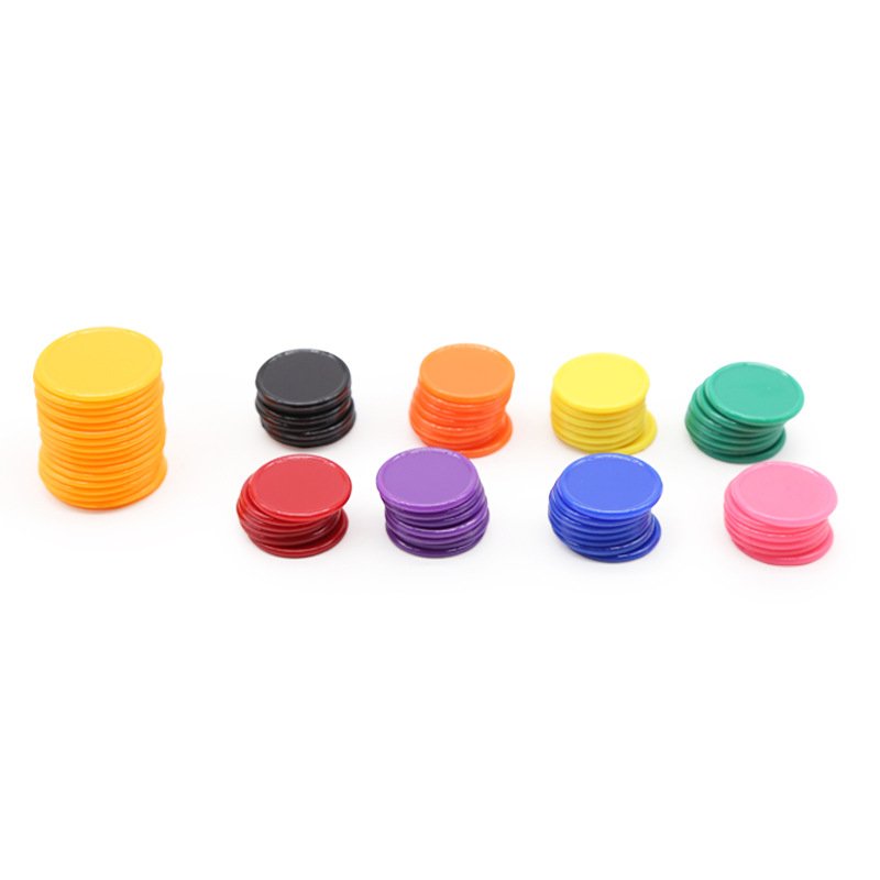 25mm Small Plastic Learning Counters Disks Chip Counting Discs Markers for Math Practice and Poker Chips Game Tokens
