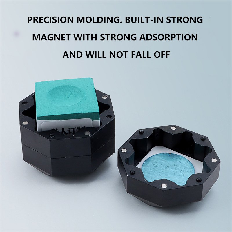 Wholesale Billiards Accessories Silent Strong Magnetic Suction Waterproof Cue Chalk Box Snooker l Pool Billiards Cue Chalk Case