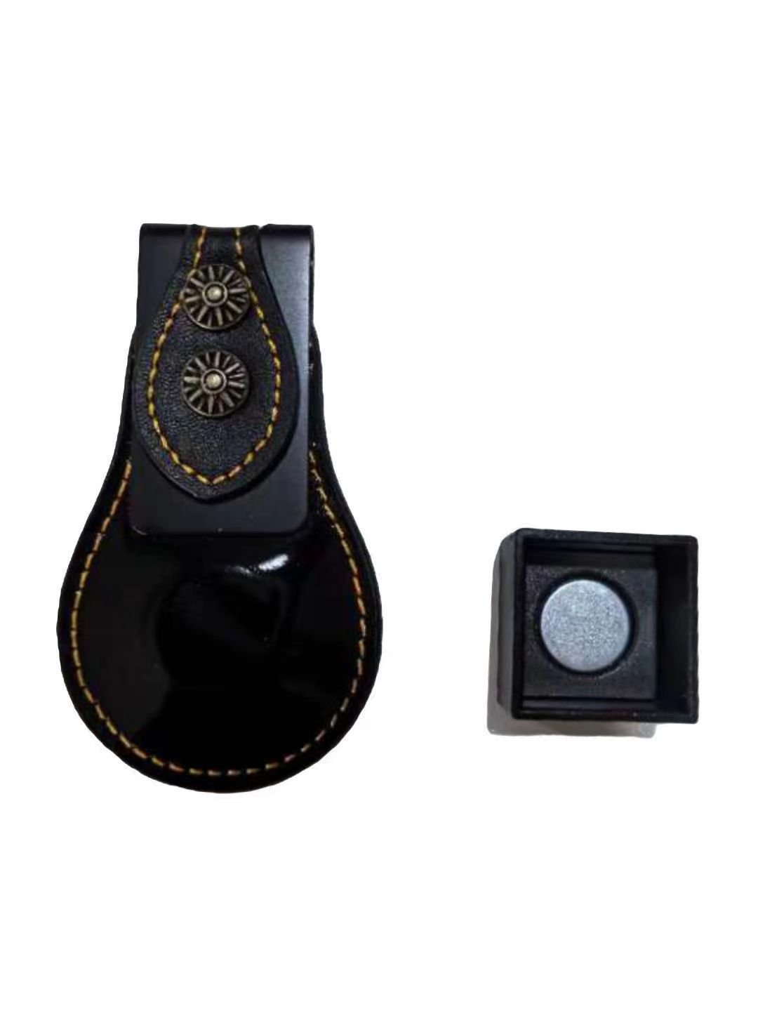 2024 Best Selling Square Smart Powder Premium Chalk Leather Clip Snooker Supplies Billiards Essentials