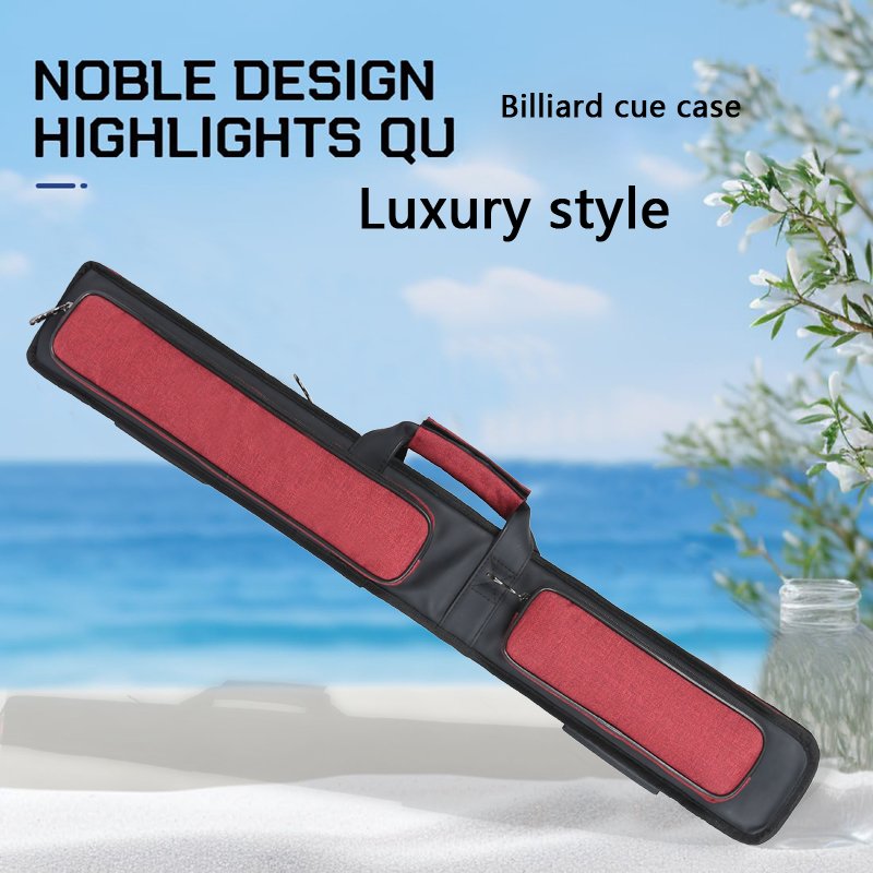 OEM Factory Soft Billiard Pool Cue Stick Carrying Case with two Zipper Pockets Pool Cue Carrying Bag Pool Cue Accessories
