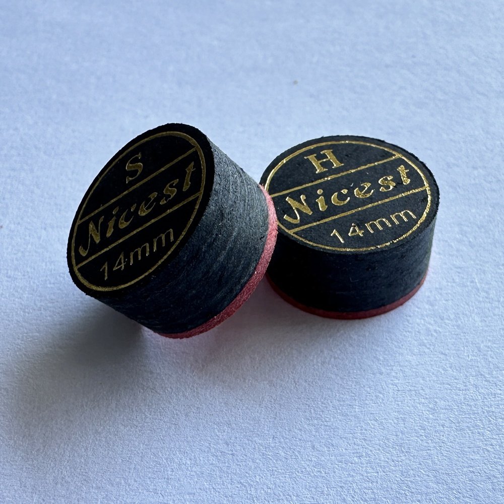 custom logo 14mm 8 layers black billiard cue tips with color or clear pad