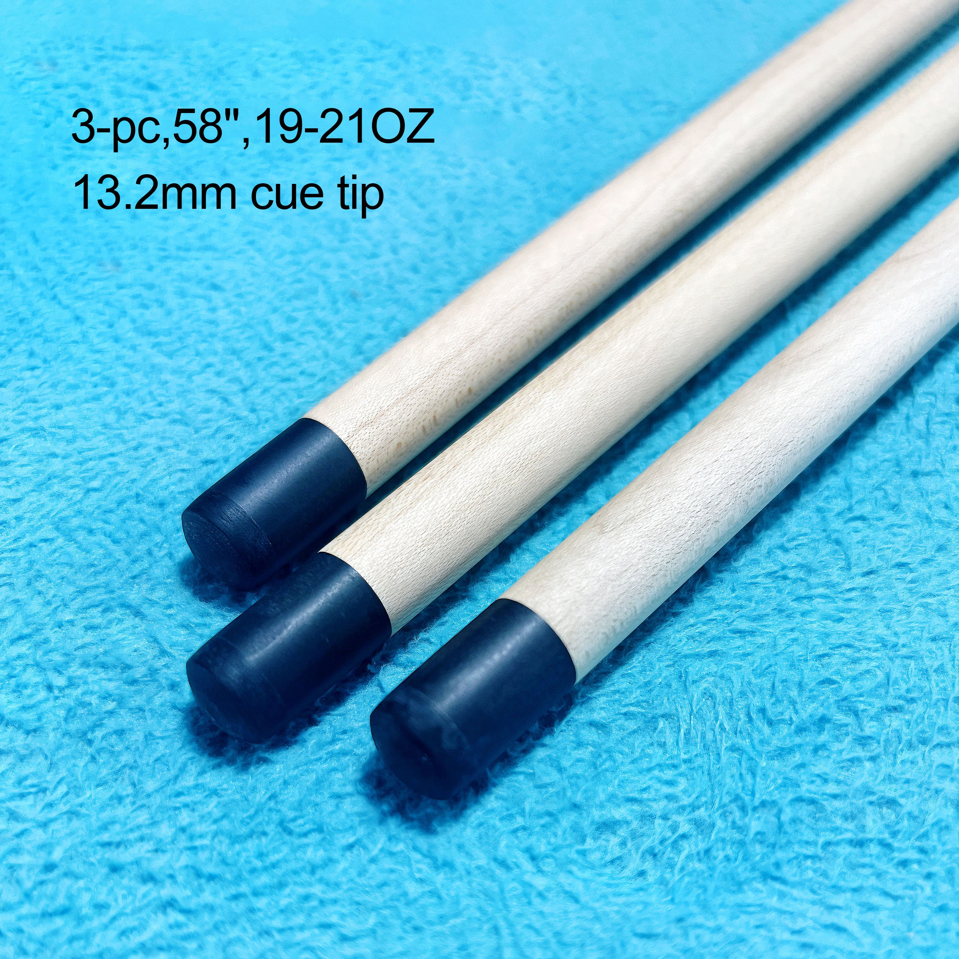 Premium 3pcs Maple Wood Shaft 13.2mm Tip Billiard Pool Snooker Jump Break Cue For Sale