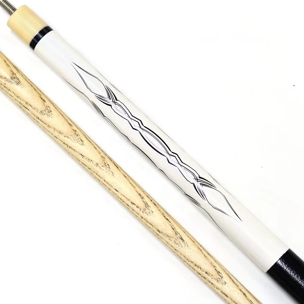 Premium 13 mm Ash Wood Shaft Pool Cue Stick White Color Design 1/2 Butt Stainless Steel Joint Carbon Maple Snooker Billiard