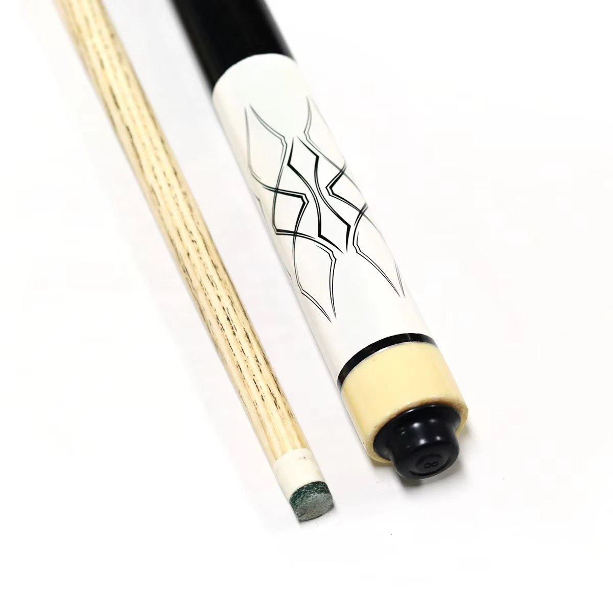 Premium 13 mm Ash Wood Shaft Pool Cue Stick White Color Design 1/2 Butt Stainless Steel Joint Carbon Maple Snooker Billiard