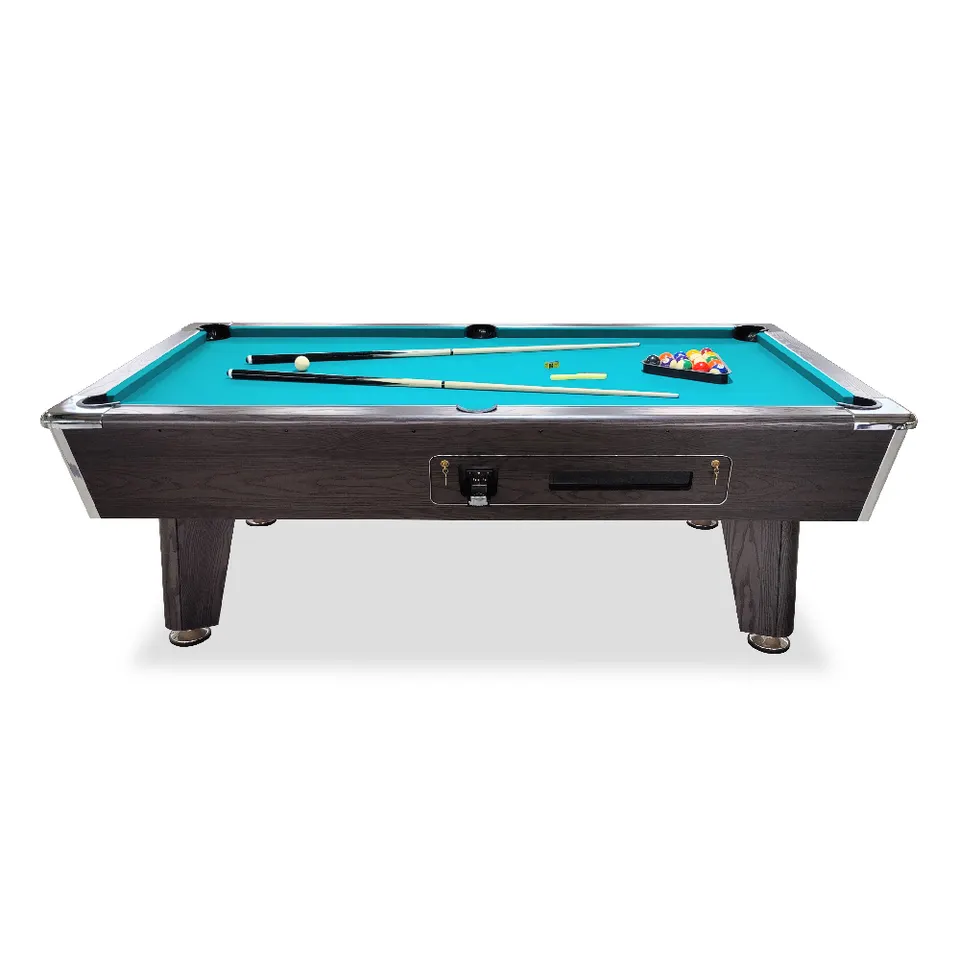 2024 Customized Sizes 7FT & 8FT Coin Operated Pool Table with Automatic Ball Returns Rubber Cushion Rail for Sports Enthusiasts