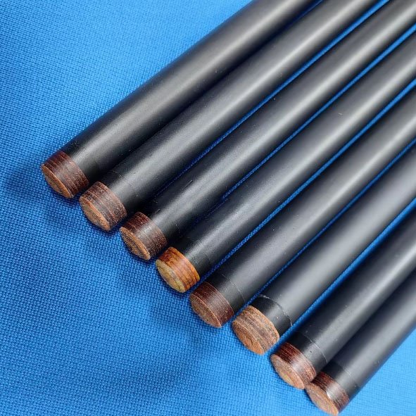TQG-106 High-Tech Handmade Carbon Pool Cue Stick Uni-Lock Joint Stainless Steel Unique Pattern Hot Sale Factory Wholesale Price