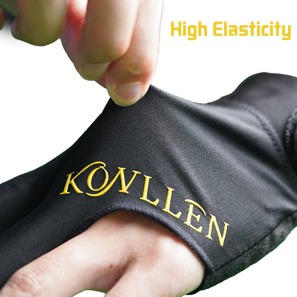 KONLLEN Pool Glove Fingerless Left Hand Gloves Snooker/Carom Gloves Durable Billiards Accessories