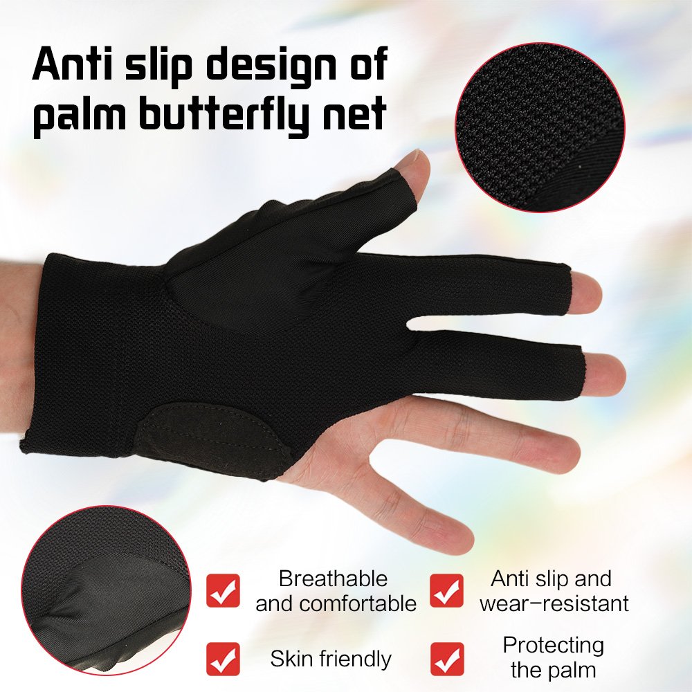 KONLLEN Pool Glove Fingerless Left Hand Gloves Snooker/Carom Gloves Durable Billiards Accessories