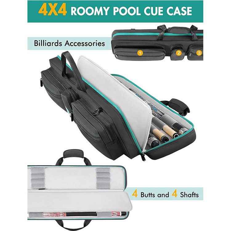 Multifunctional Pool Cue Bag Portable 7-hole Soft Bags 1/2 Barrel 4-Hole 6-hole Billiard Supply Accessories Case