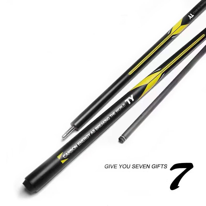Specially Designed Carbon Fiber Pool Snooker & Billiard Cue for Chinese Eight Ball Featuring Attractive Carbon Plate Pattern
