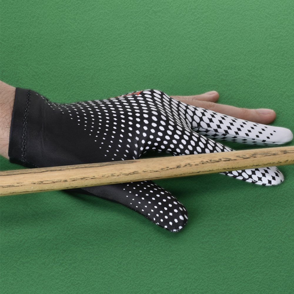 HBG 1153 Breathable Anti slip Three Finger Billiard Gloves Wholesale Shipping Quick Snooker Gloves 2 pair