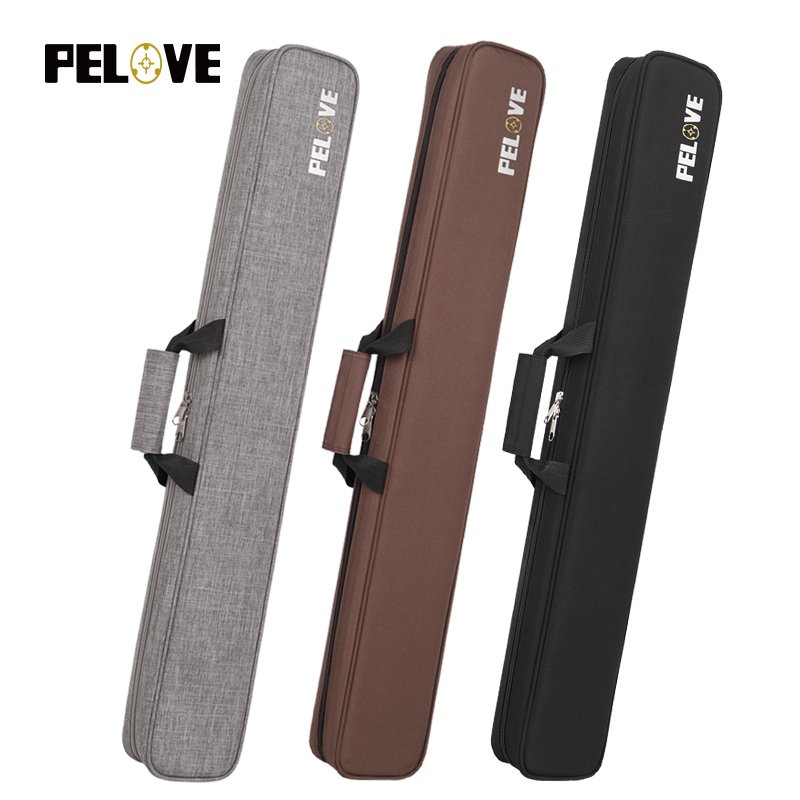 Five colors professional can be installed a set of pool cue with inner pocket pool cue bag soft pool cue case