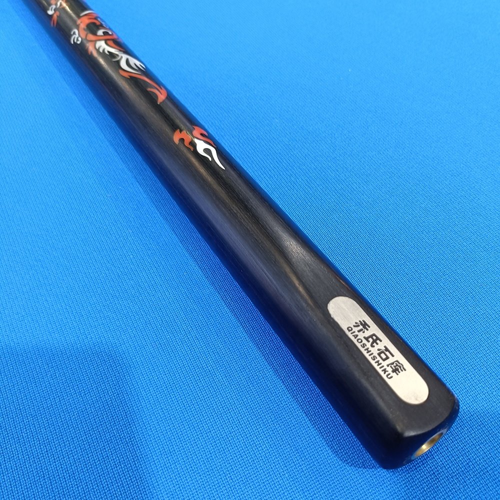 Bojue manufacturer High Quality Ash Wood Loong Design Standard Size Single Piece Style Pool Billiard Cue