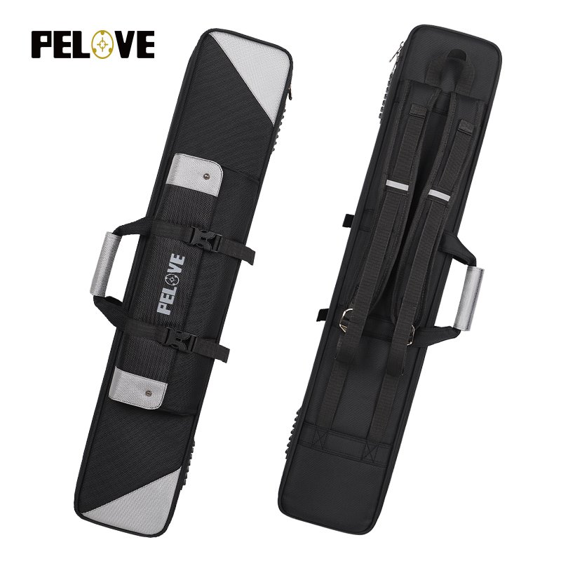With front pocket colorful with new design large double shoulder billiard cue bag soft cue case billiard
