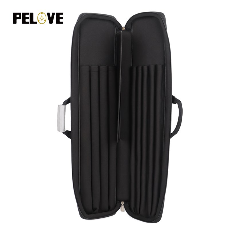 With front pocket colorful with new design large double shoulder billiard cue bag soft cue case billiard