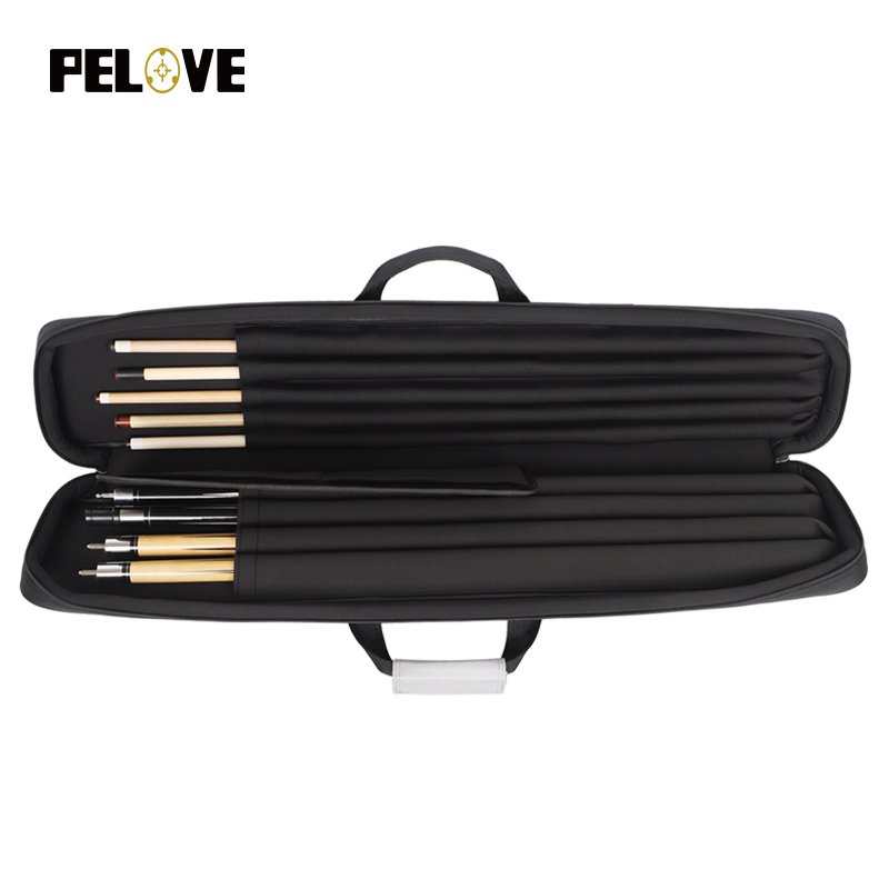 With front pocket colorful with new design large double shoulder billiard cue bag soft cue case billiard