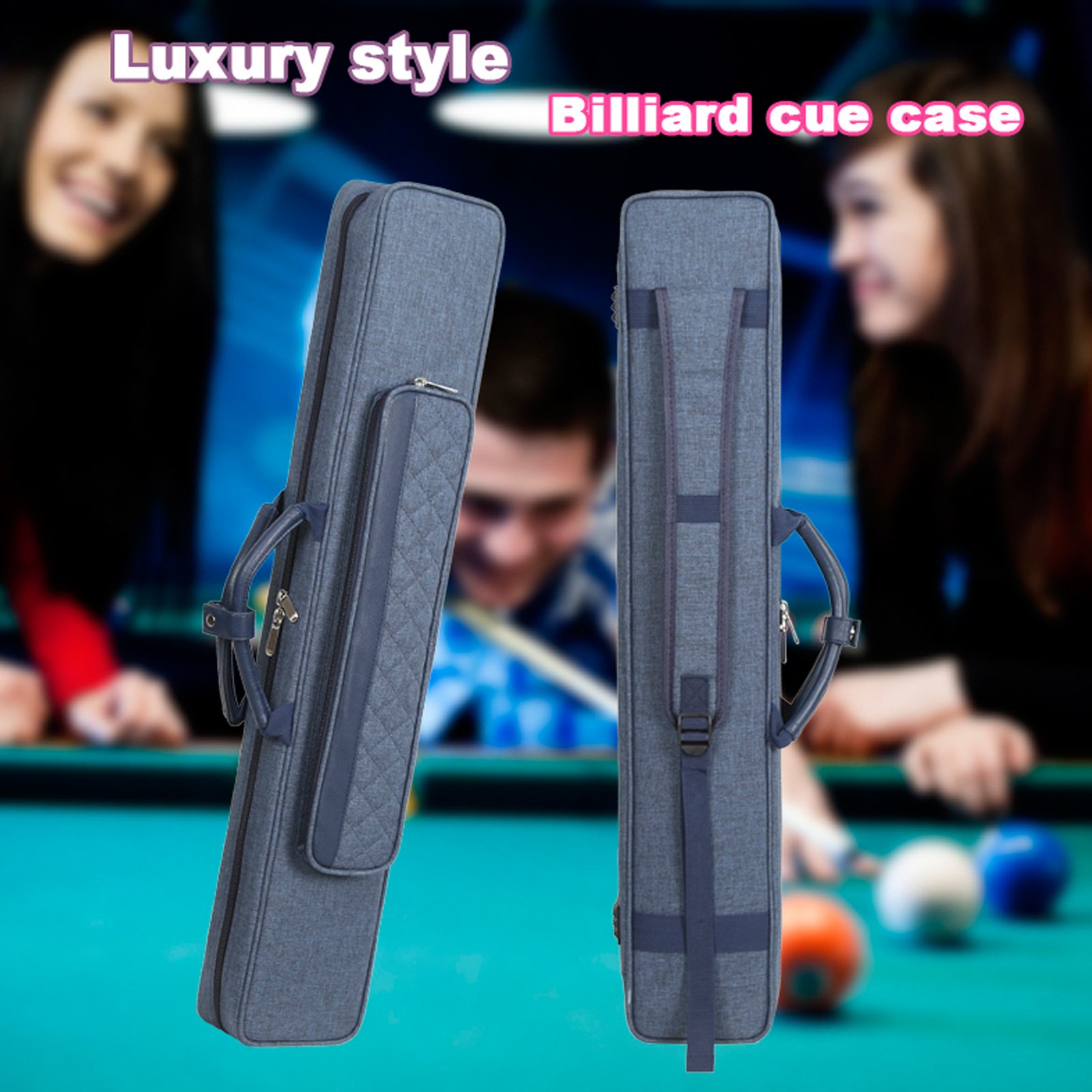 Wholesale custom oxford durable 1/2 Billiard snooker Cue Soft bag stick storage Billiard Pool Cues Case