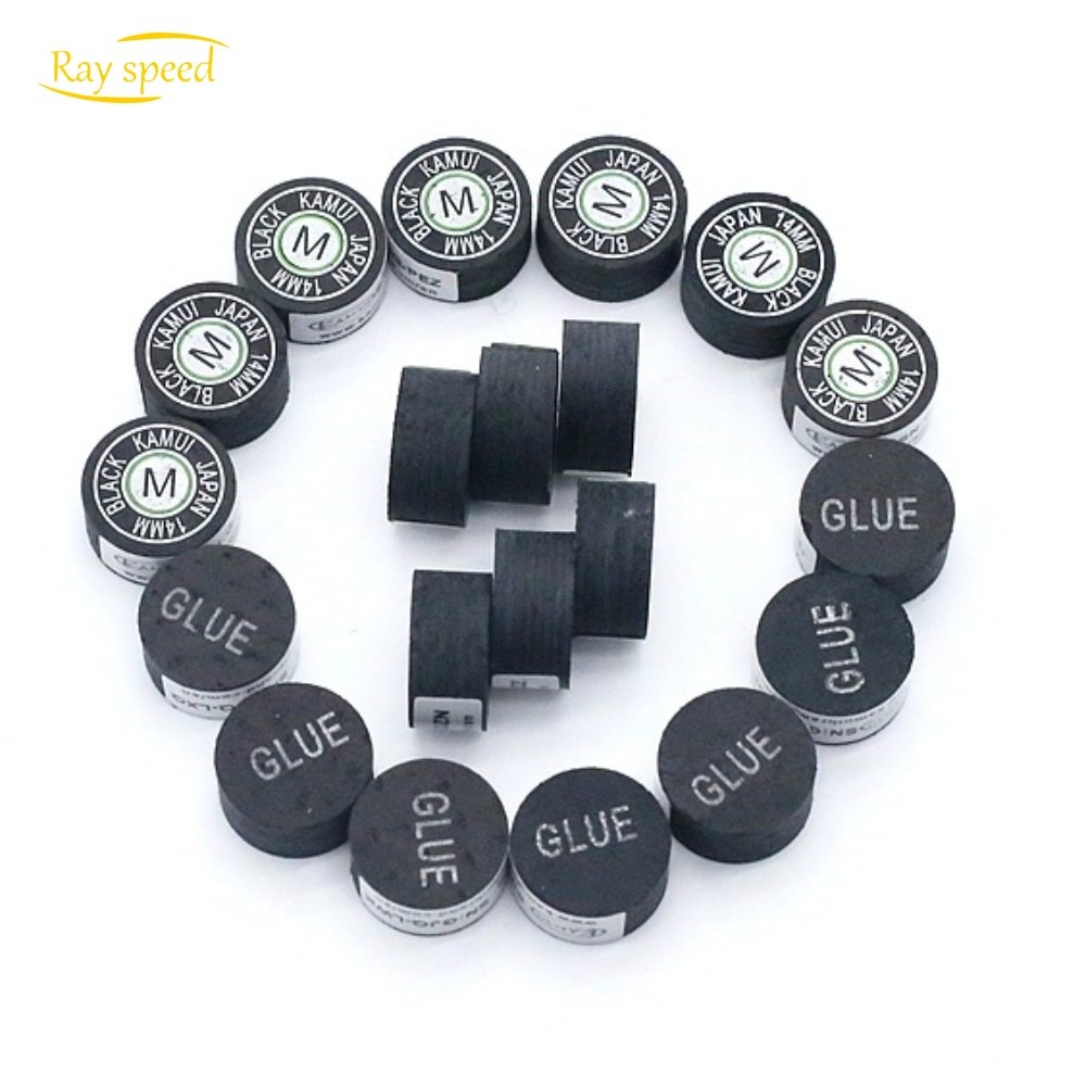 Rayspeed Hot Sale Billiard Kamui Tips High Quality Pool Billiard Snooker Cue Accessories Tips 14mm SS /S/ /M/ H