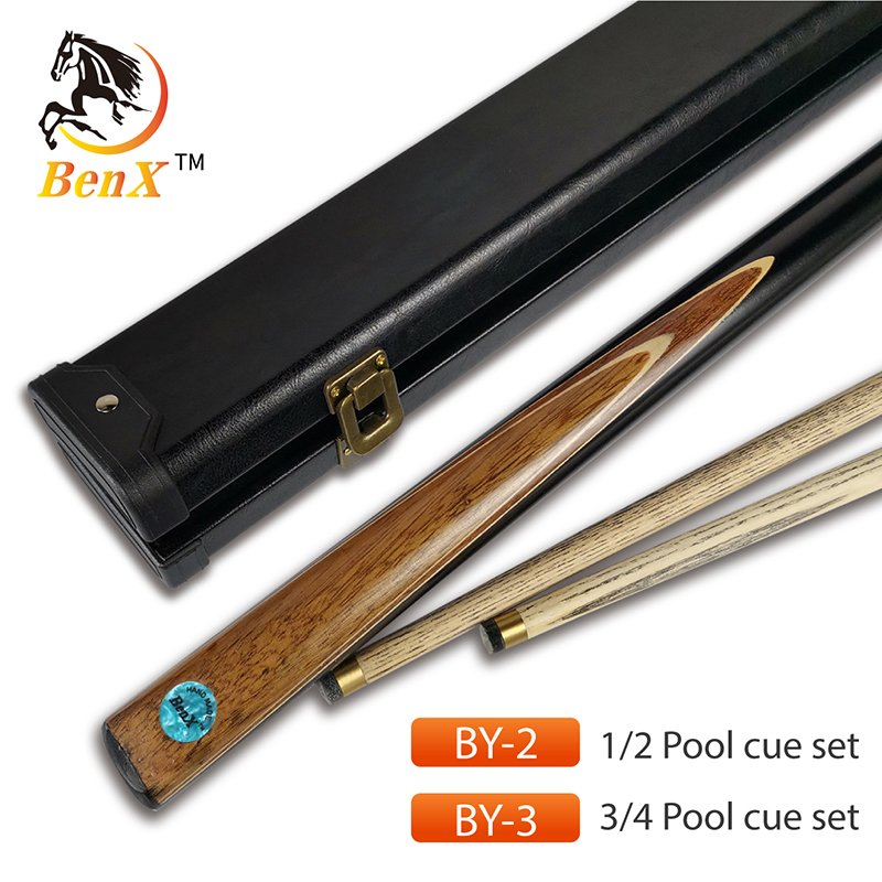 Y-2 BENXIAO snooker cue set with cue box 1/2 style factory directly sale