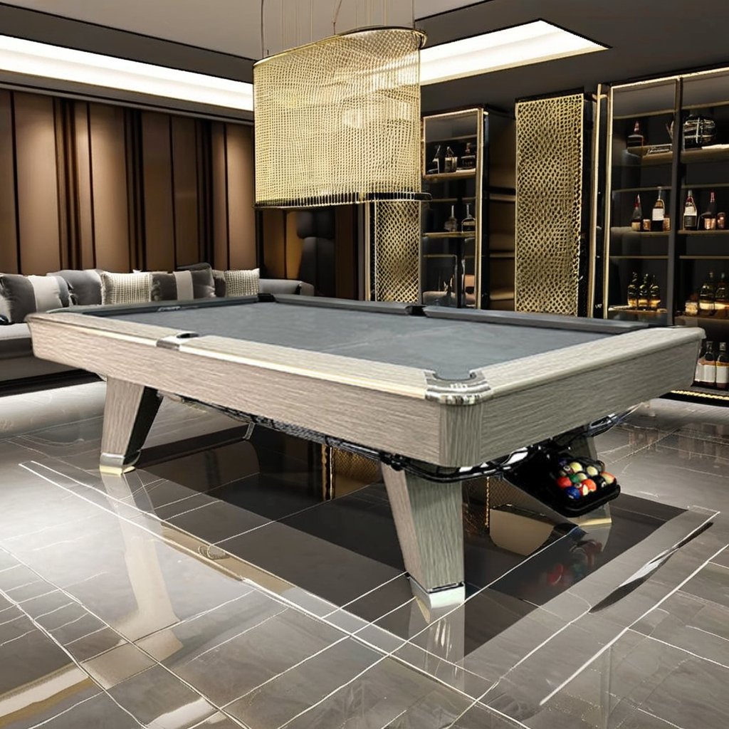 Solid Wood 9Ft Snooker Table Professional Custom-Size Commercial Pool Table Competition Cushion Material Rubber Leg Metal