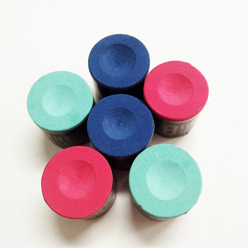 Wholesale Snooker Cue Round Chalk Colorful Pool Accessories Vegan Billiard Chalk