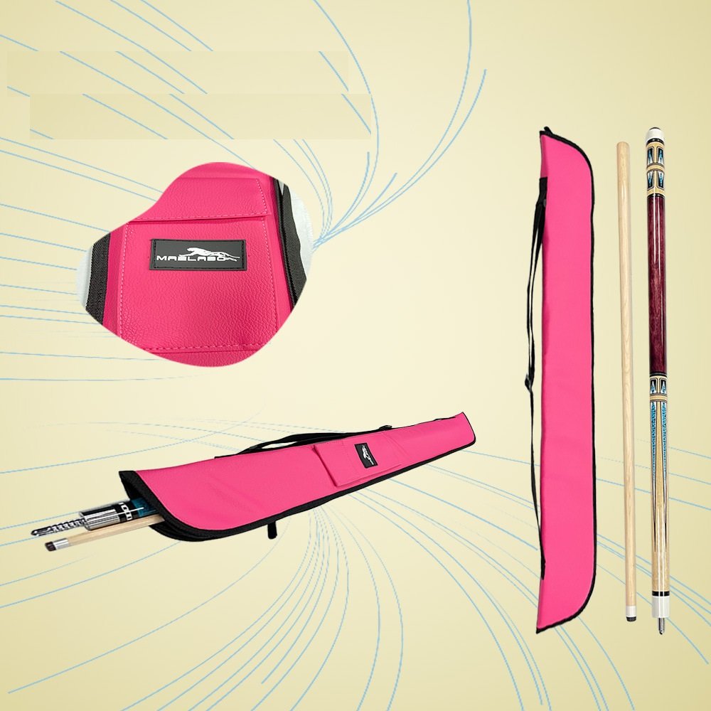 Wholesale custom logo American billiard pool cue bag half snooker cue stick case set bag PU leather snooker cue box set