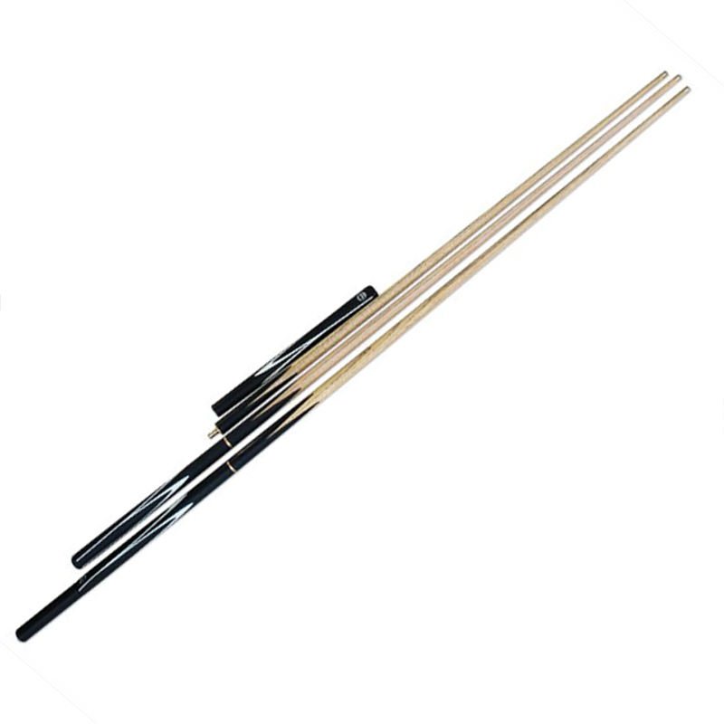 Handmade 3/4-pc 57inch 9mm / 10mm Tip Ash wood shaft ebony butt with decal Billiard Snooker cue with mini extension