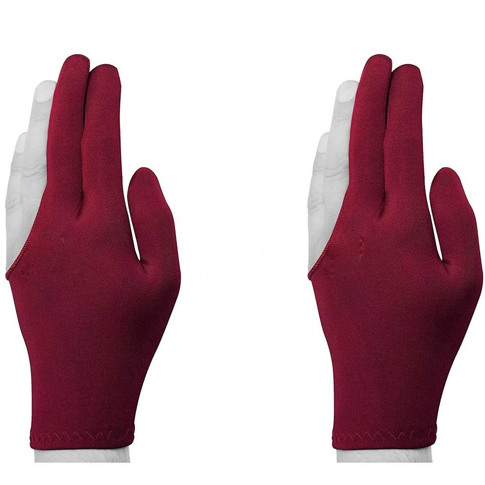 Manufacturer Classic Solid Blue And Black Snooker Gloves Breathable Comfortable Elastic 3 Fingers Youth Billiards Cue Gloves