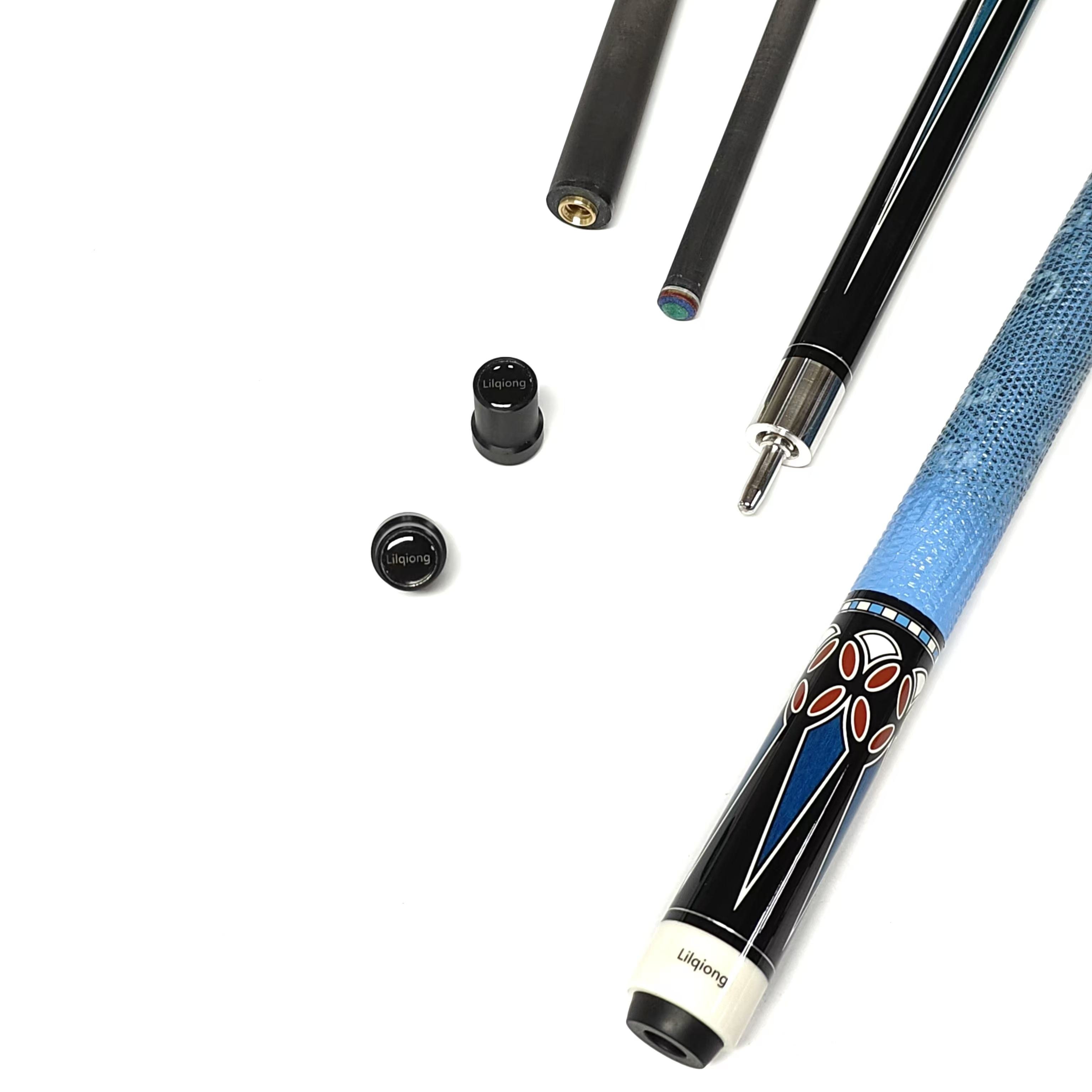 xikuno high quality popular 1/2 computer single lock joint carbon fiber 58 inch billiard pool cue for sale