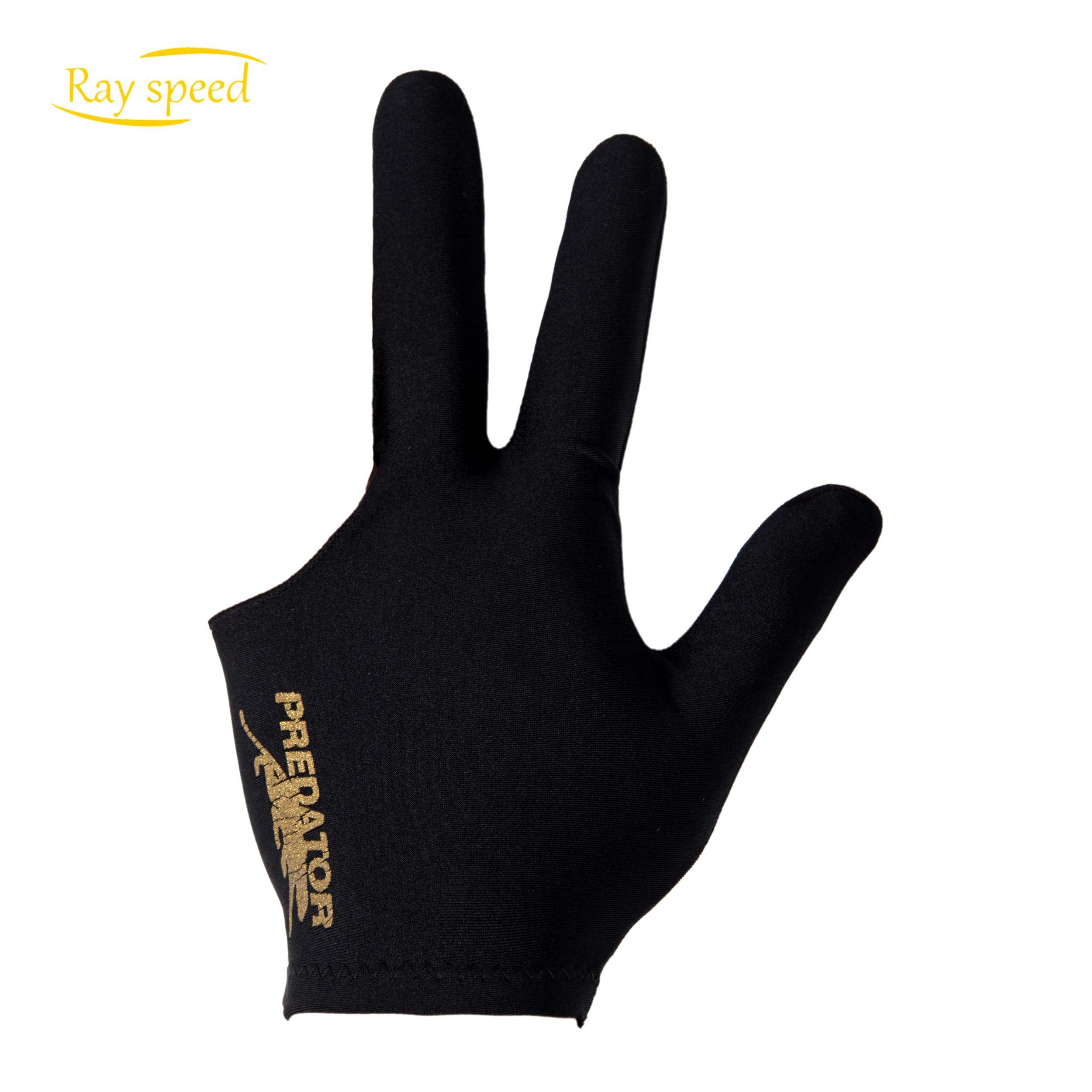 Rayspeed Predator Black Breathable and Comfortable Billiard Pool Gloves Fits on Left Hand for Snooker Cue Sport Glove