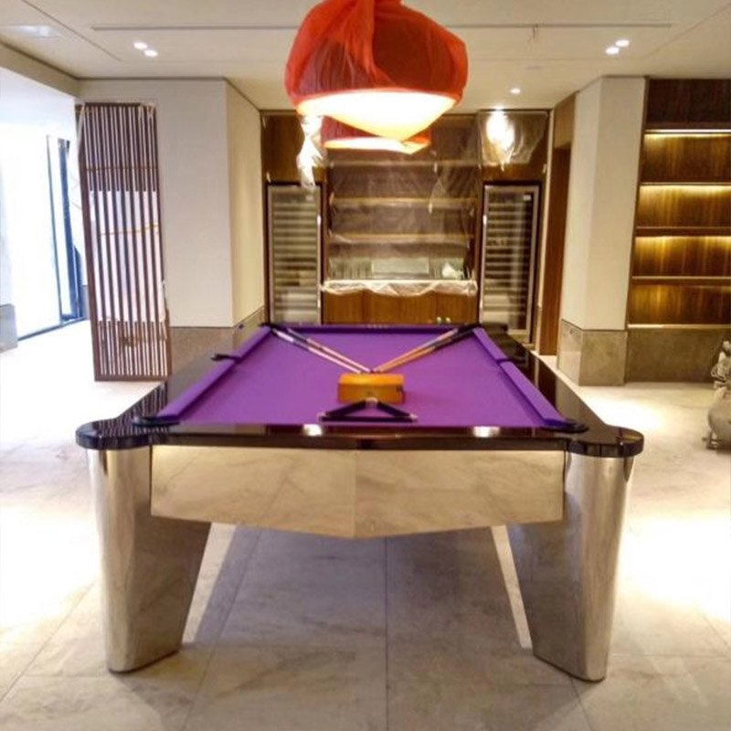 Silk / Gold Color and Billiards pool table /snooker table Suitable snooker table corner