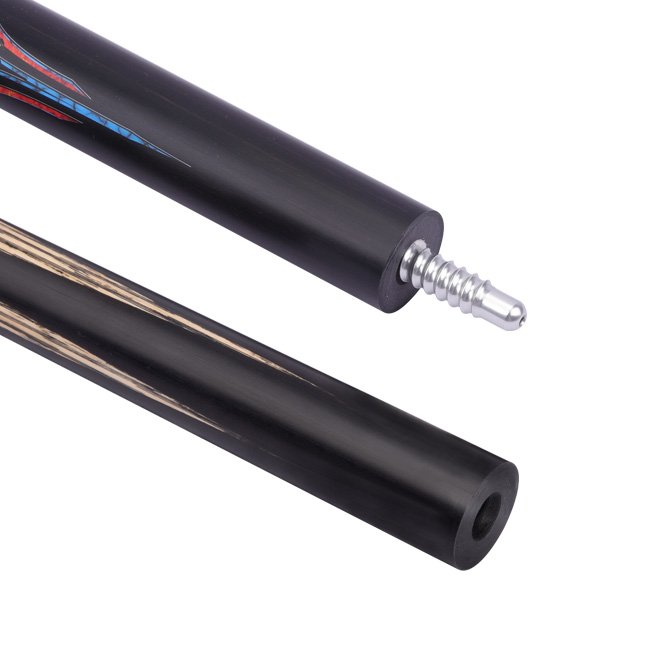 SK-057 Snooker Sticks White Wax Wood and Technological Wood Cue with Stainless Steel Joint and Carbon Fiber/Carbon butt sleeve