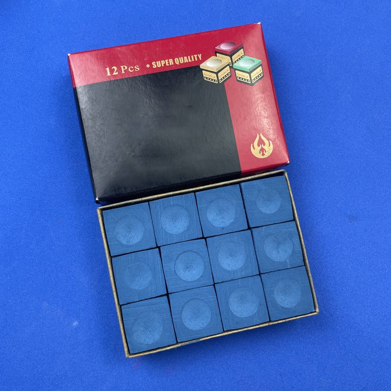 Wholesales 12 Pcs Pack Level Table Billiards Accessories Stick Chalks A Dry & Greasy Snooker & Billiard Pool Cue Chalk