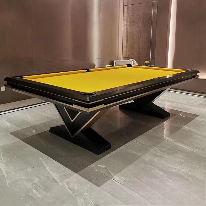 High quality Newest Style Stylish High-end V Leg Design Slate Solid Wood Snooker Billiard Table For Sale