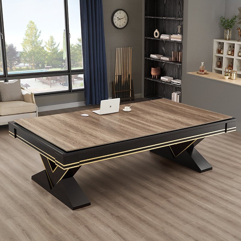 High quality Newest Style Stylish High-end V Leg Design Slate Solid Wood Snooker Billiard Table For Sale