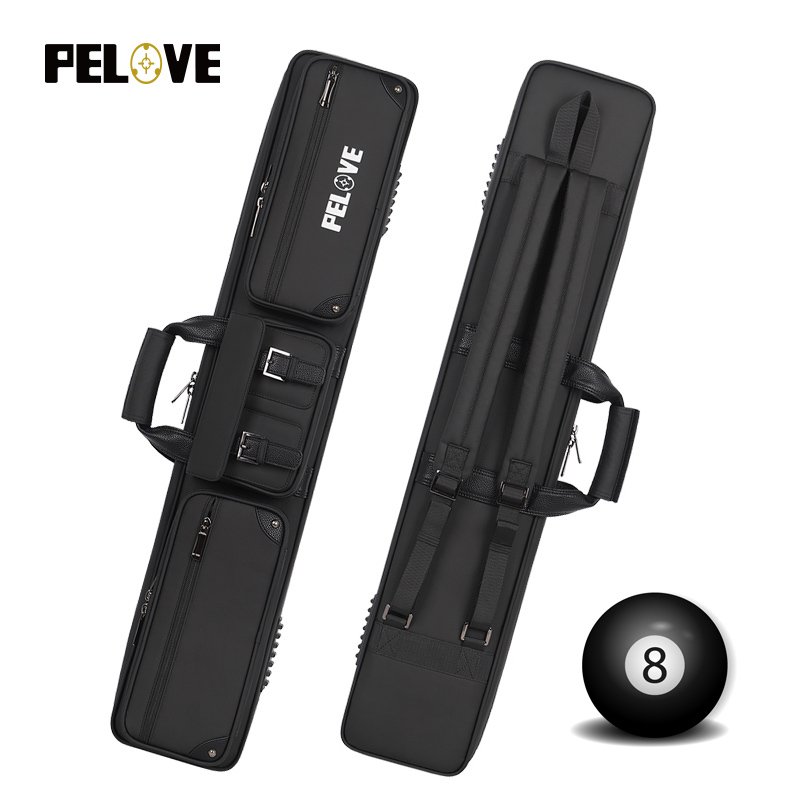 2024 New Model PU Leather 4B 4S Billiard Cue Bag Pool Cue Carrying Case for Carom Billiards
