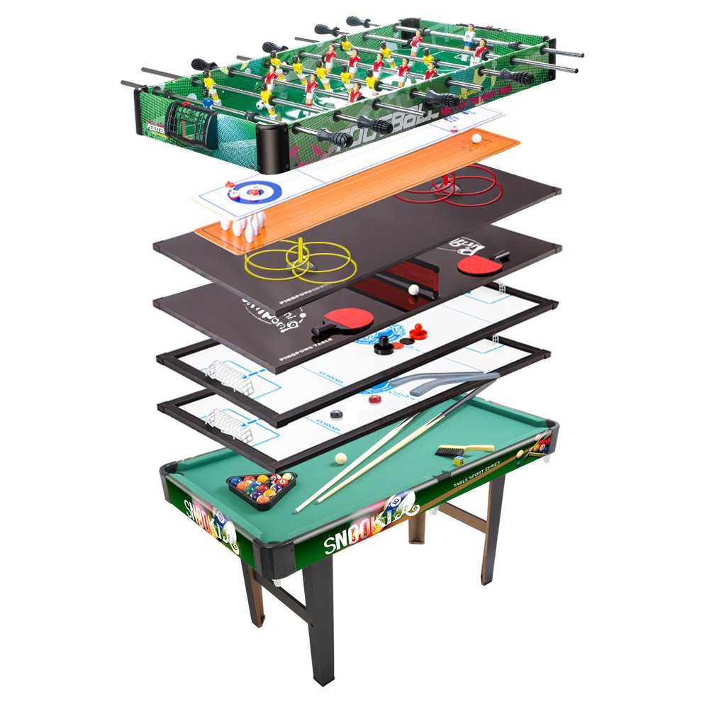 Hot sale 8 in 1 multi game snooker billiard pool table football game foosball air hockey tennis table bowling